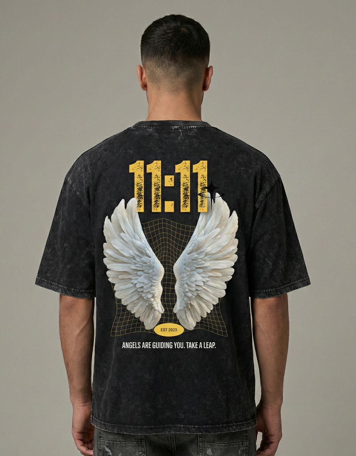 11:11 Unisex Acid Washed Oversized Tee