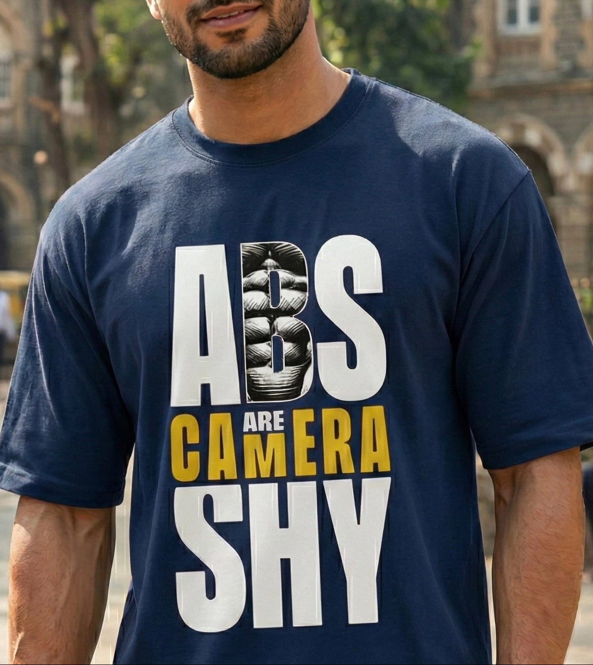 Abs Are Camera Shy Unisex Oversized Classic T-Shirt
